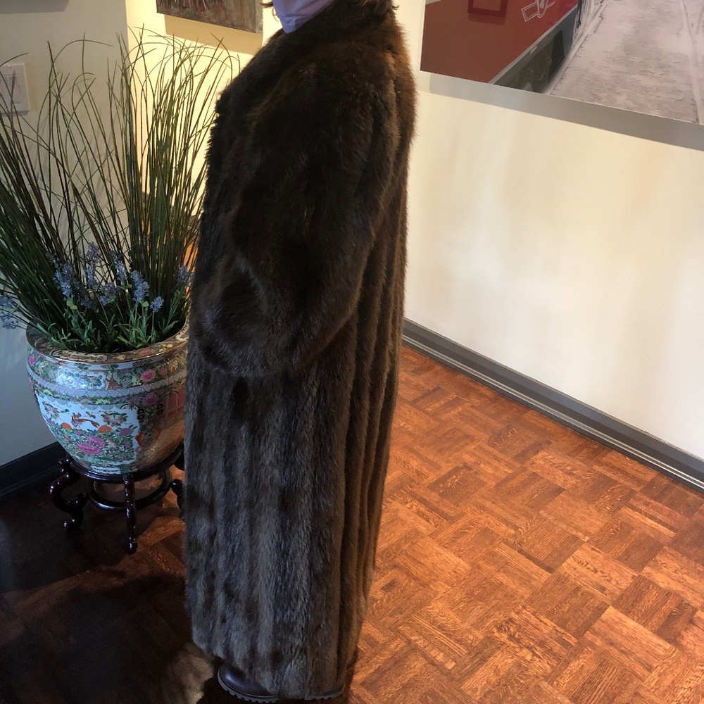 Long hair Beaver fur coat
